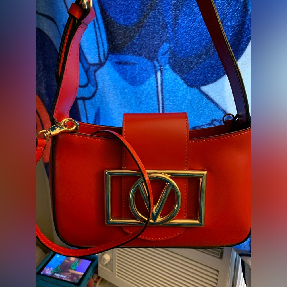 red and gold valentino by mario valentino hand bag